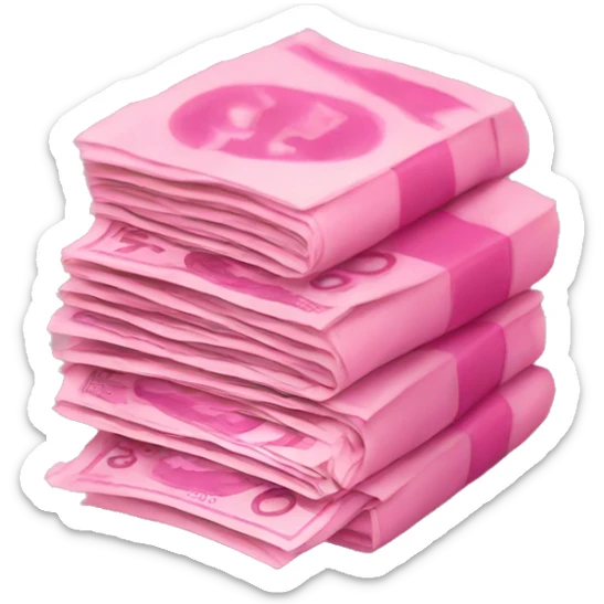 Pink money sticker
