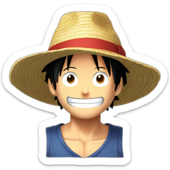 luffy hat sticker
