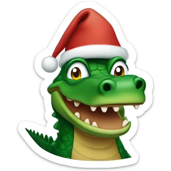 Christmas alligator  sticker