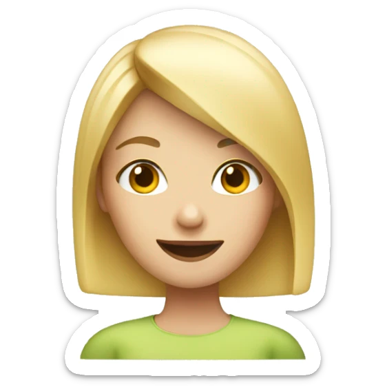 A girl with blonde hair and cooks to eat sticker