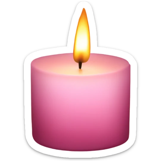 Cherry blossom candle with   sticker
