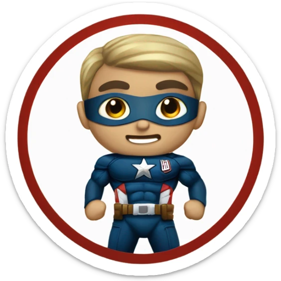 super herói similar ao capitão américa, mas com referência a "promoção/ofertas" sticker