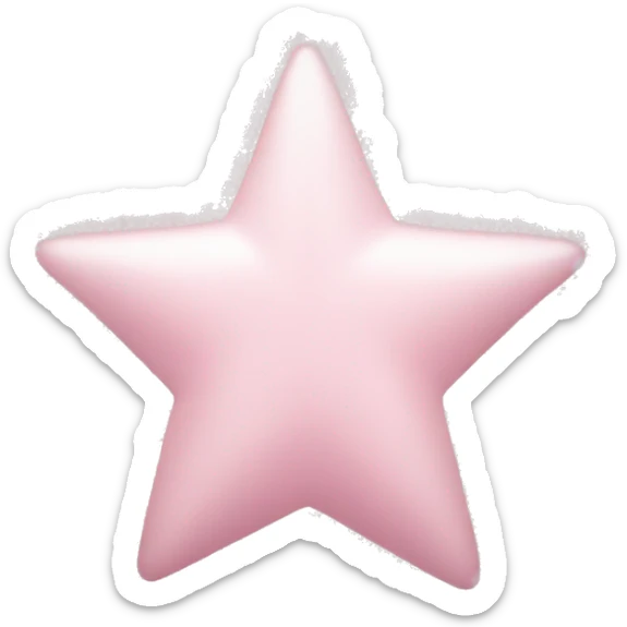 pale pink star sparkle sticker