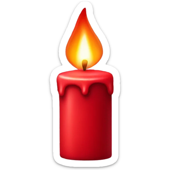 Red candle sticker