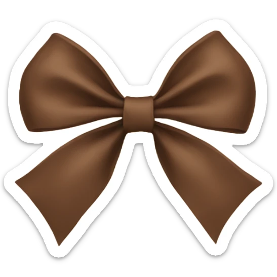 Brown bow sticker