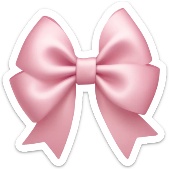 light pink bow on light pink bow sticker