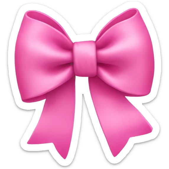 Pink bow sticker