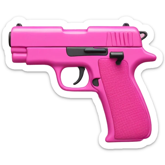 pink gun sticker