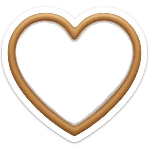 Beige heart  sticker
