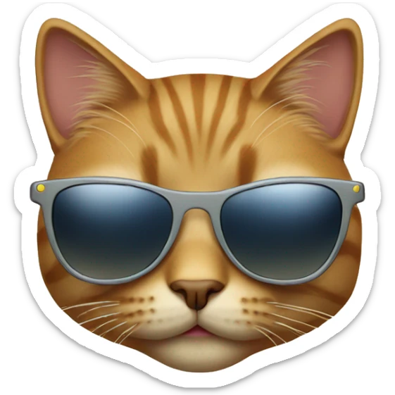 Cat with sunglasses sticker