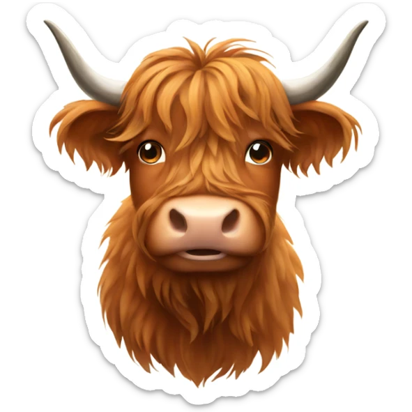 Highland cow sticker