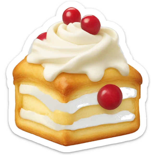 cream pastry sticker