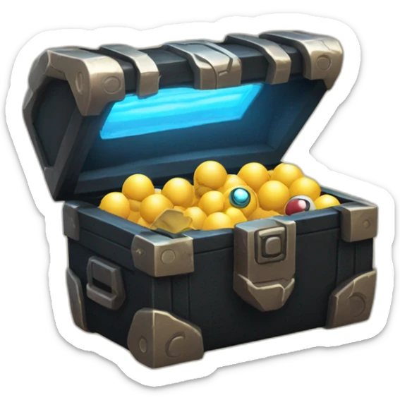 Pokemon Game LootCase Black Color Rich Treasure Legendary Epic Pokeballs and Pokemons Inside sticker