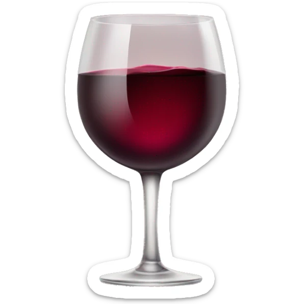 Red wine glass sticker