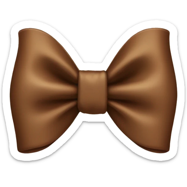 Brown bow sticker