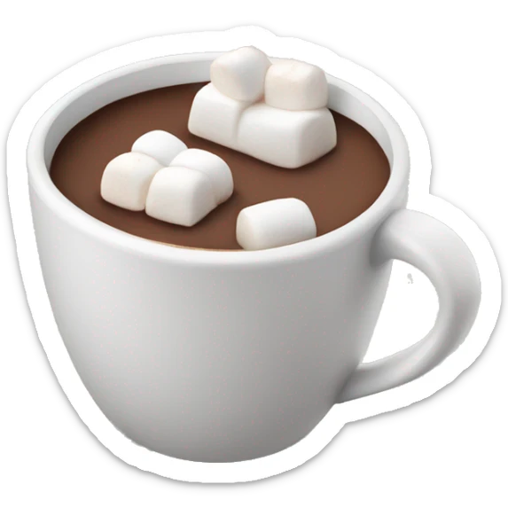 hot chocolate with marshmallows sticker