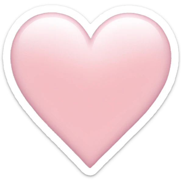 Light pink heart  sticker