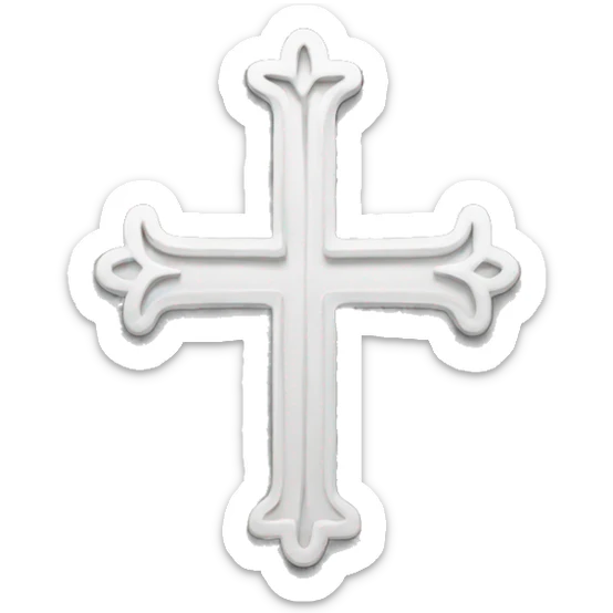 White cross sticker