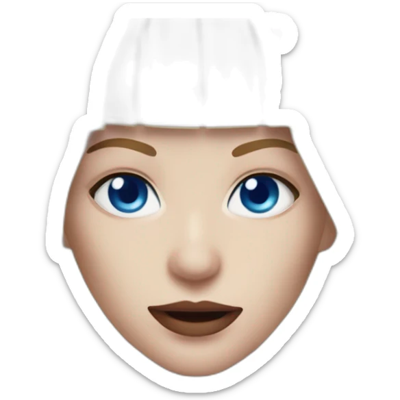 beautiful vampire woman with long blonde hair and blonde straight bangs and blue eyes wielding knives sticker