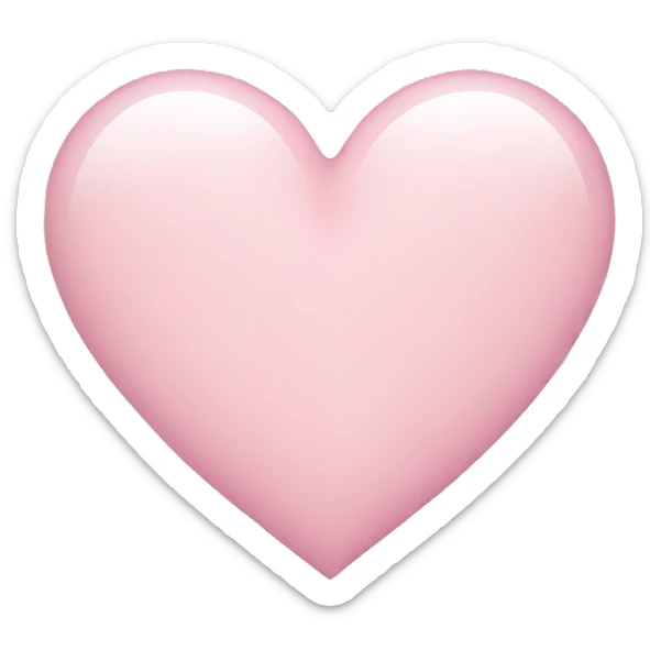 light pink heart  sticker