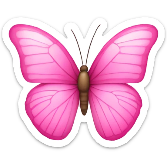 Pink butterfly  sticker