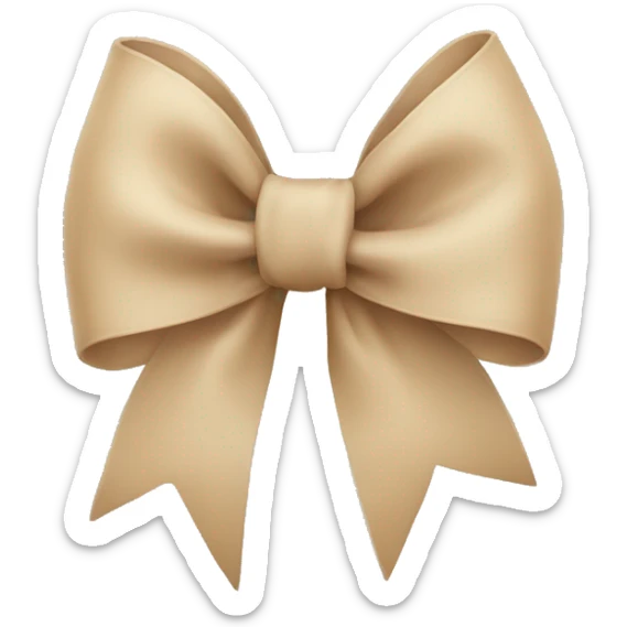 Beige bow sticker