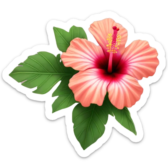 hibiscus flower sticker