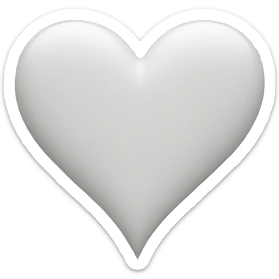 White heart  sticker