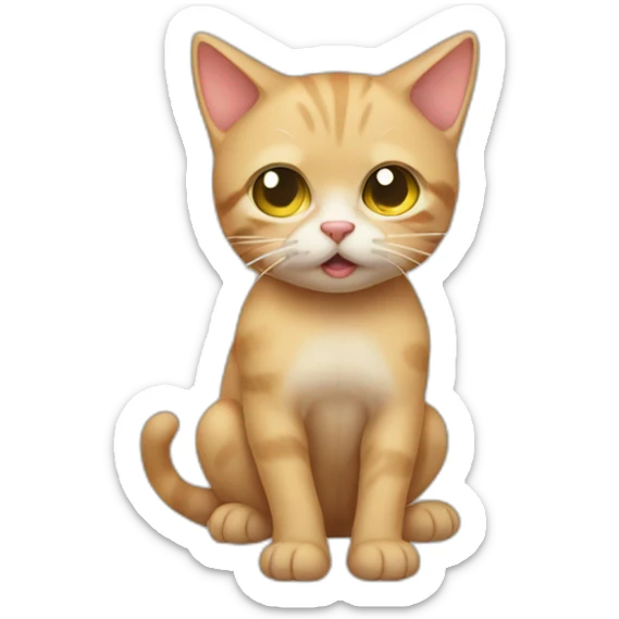 Vomiting kitten sticker