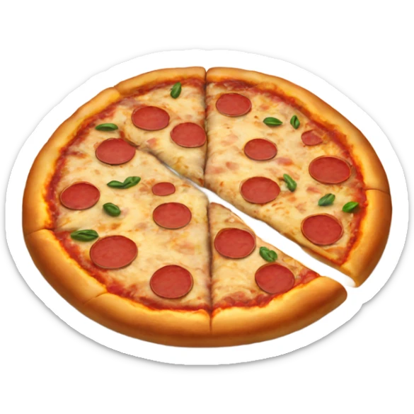 Pizza with shoes sticker