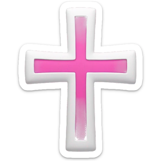 Pink cross sticker