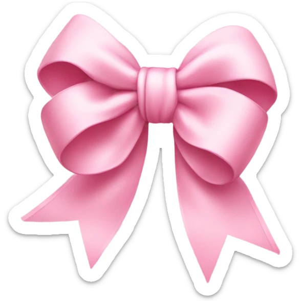 light pink bow on light pink bow sticker