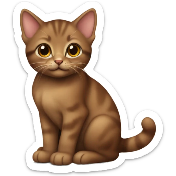 brown kitten sticker