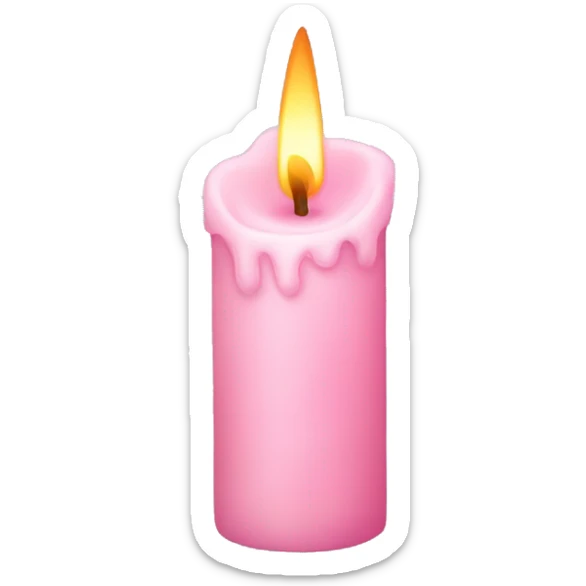 light pink candle sticker