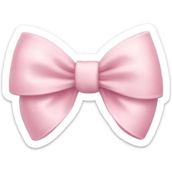 light pink bow sticker