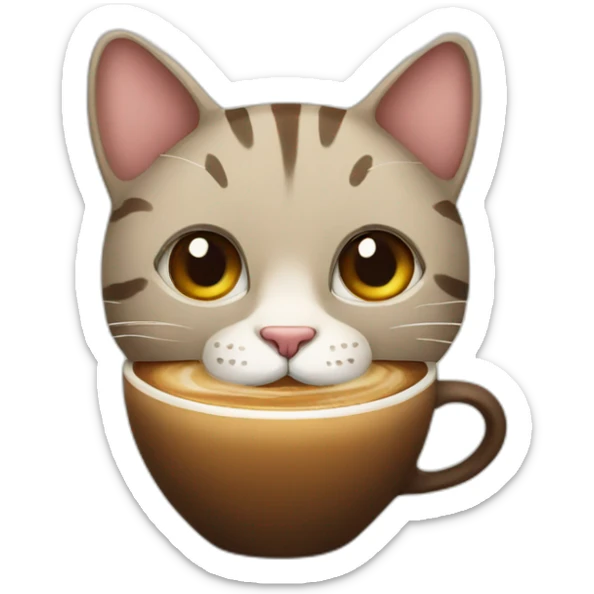 coffee cat sticker