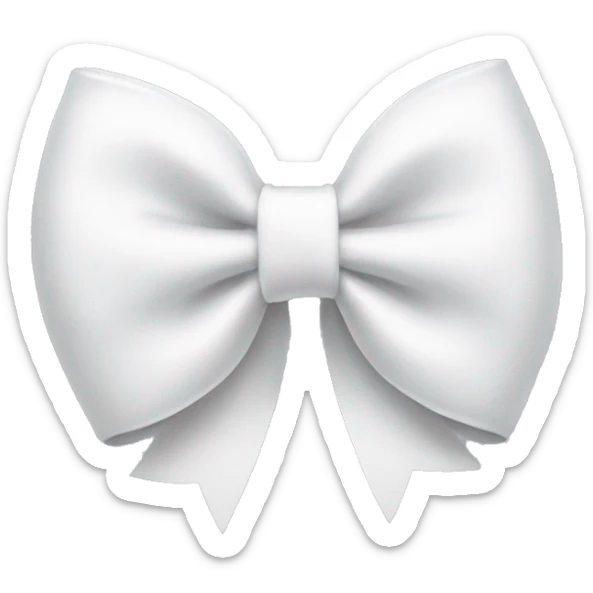 A white bow sticker