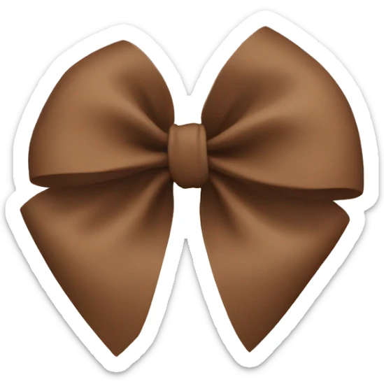 Brown bow sticker