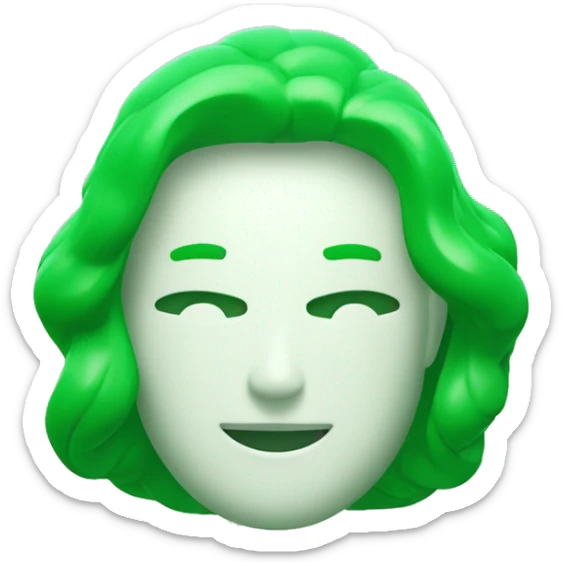 generame un emoji sencillo de energias renovables color verde tipo icono sticker