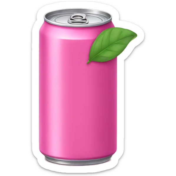 Pink can of juice  sticker