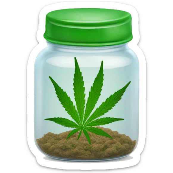 Marijuana in a jar sticker