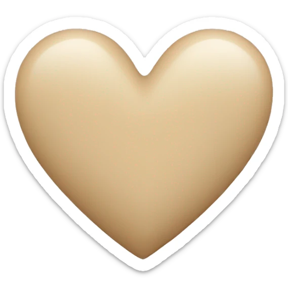 Beige heart sticker