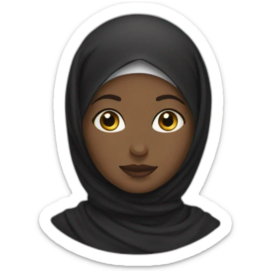 Black hijabi sticker