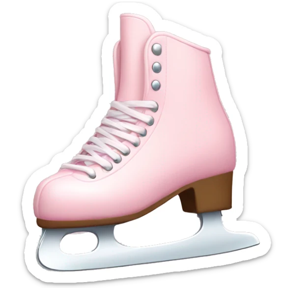 pastel pink ice skates sticker