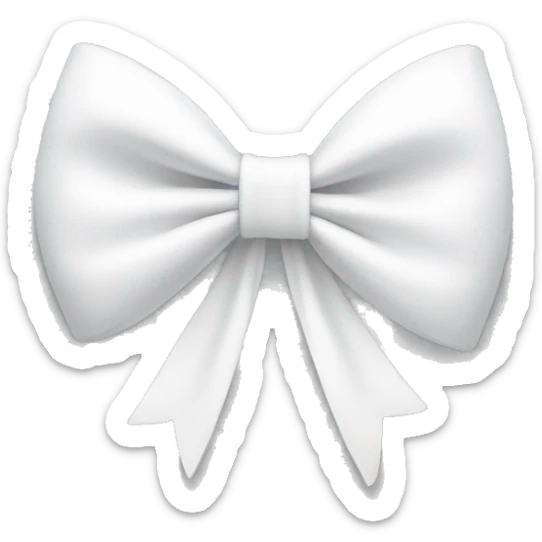 White bow on white bow sticker