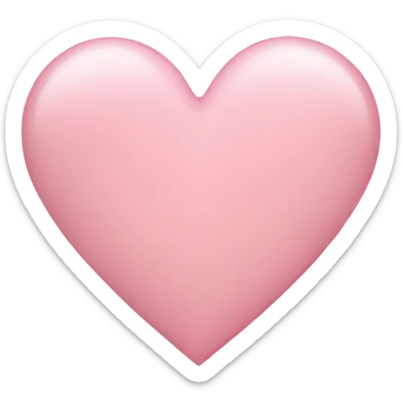 light pink heart sticker