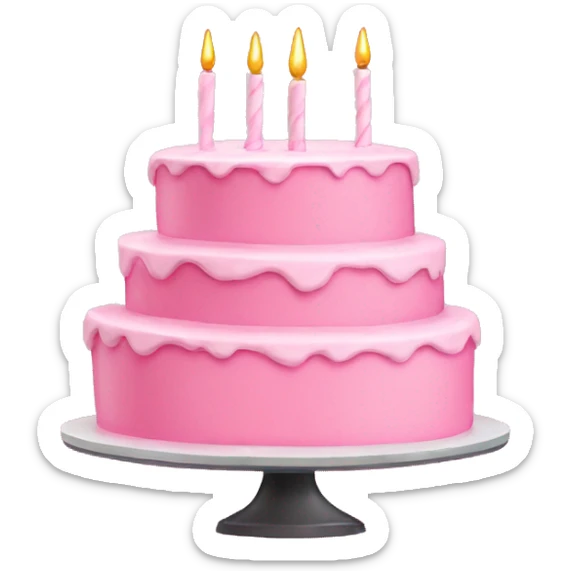 Pink cake sticker