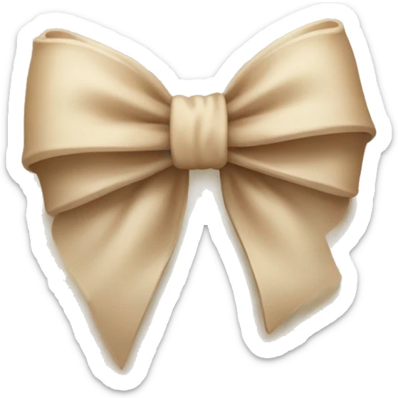 beige bow sticker