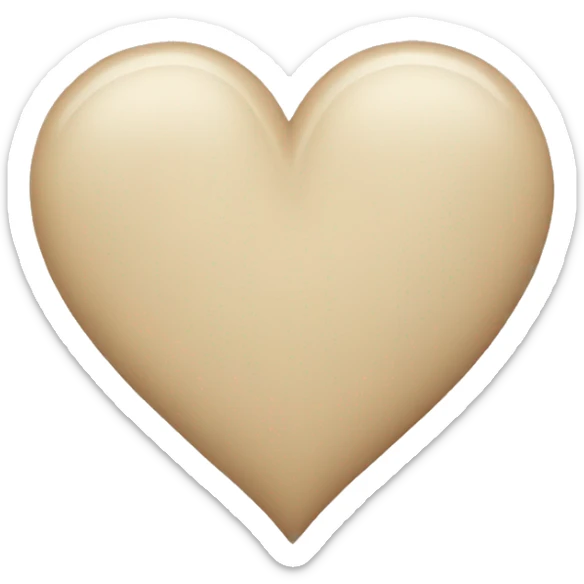 Beige heart sticker