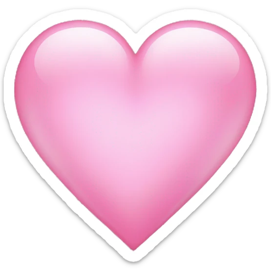 Clear pink heart sticker